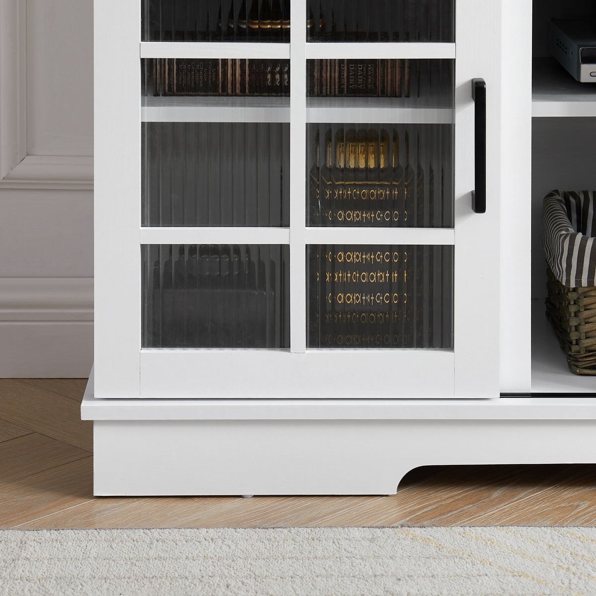 Nøordka Light TV Stand Default 60" White &amp; Brown Multipurpose Sliding Door TV Stand