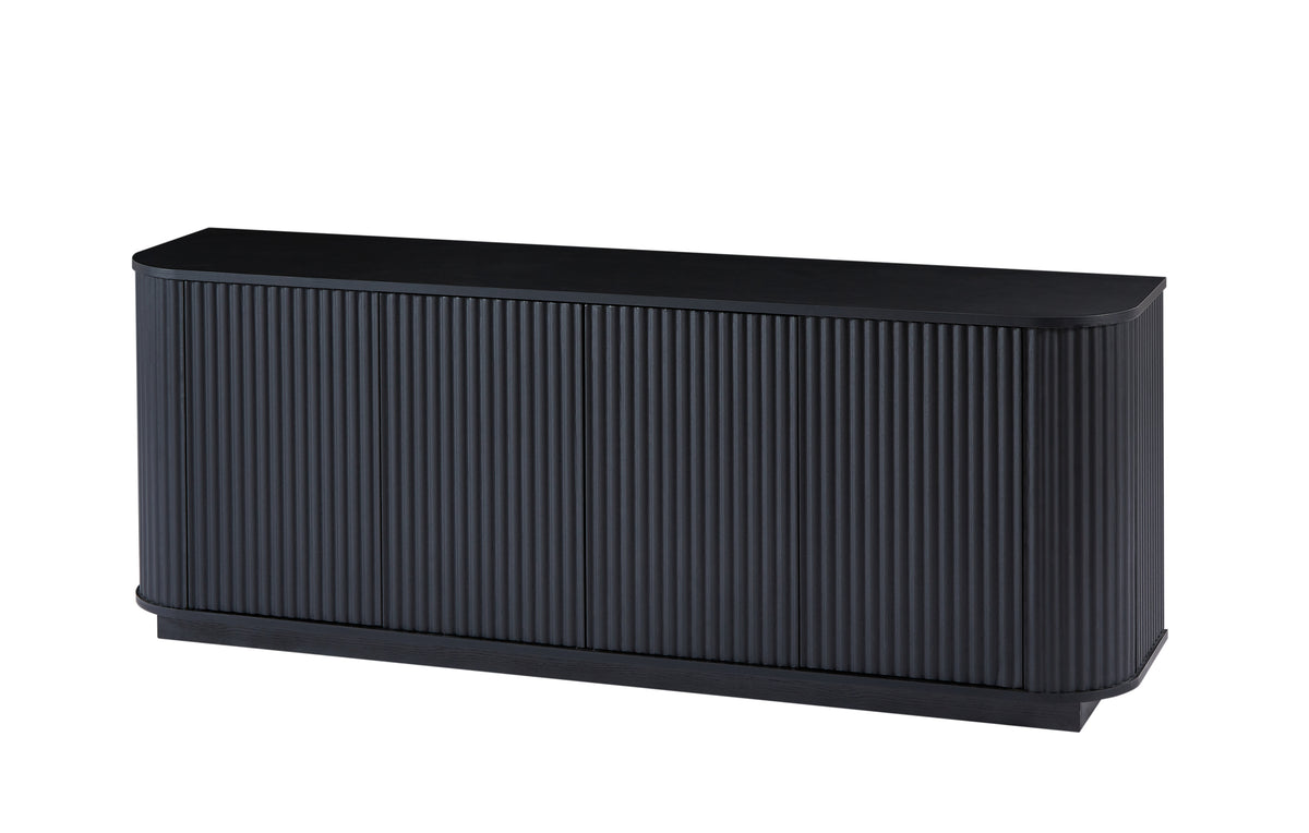 Nøordka Light TV Stand Default 64" Contemporary Wooden TV Stand &amp; Sideboard with Waved Carving