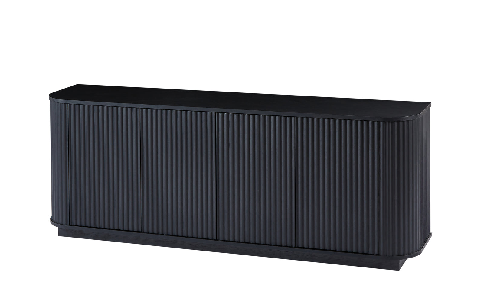 Nøordka Light TV Stand Default 64" Contemporary Wooden TV Stand & Sideboard with Waved Carving