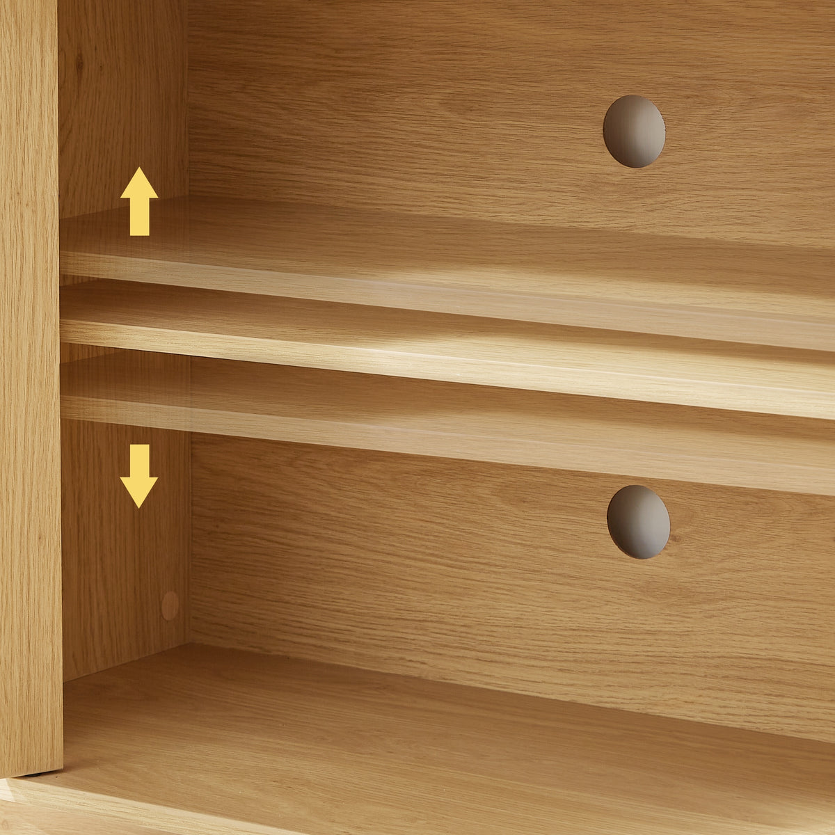 Nøordka Light TV Stand Default 64" Natural Finish Modern Wavy TV Stand with Storage Space