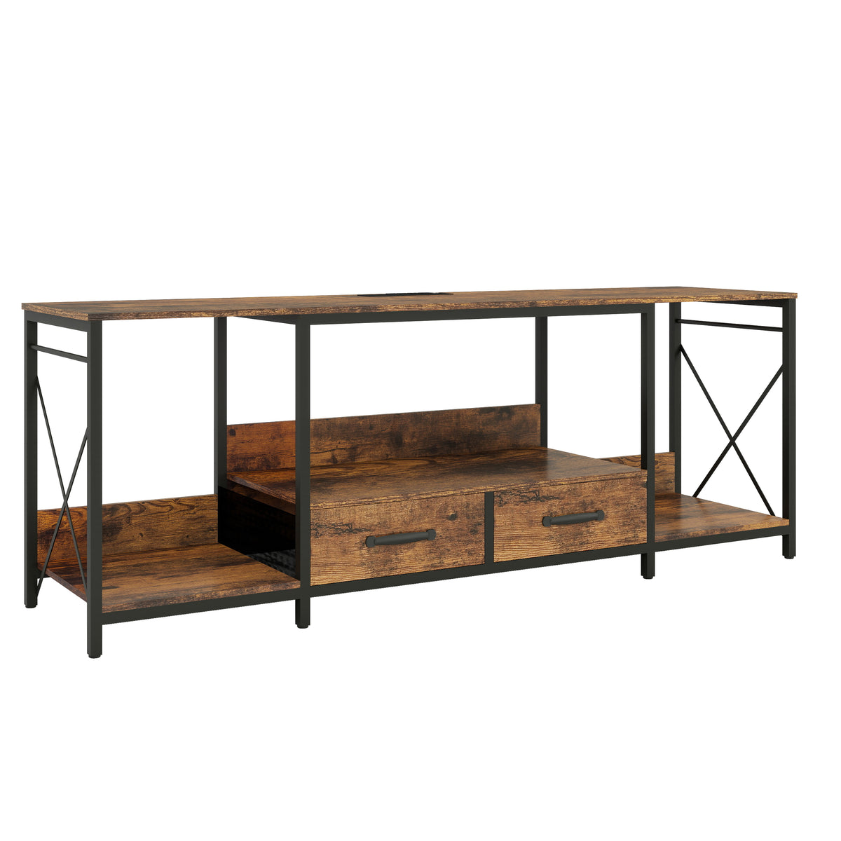 Nøordka Light TV Stand Default 65" Light Brown TV Stand with LED Lighting for TVs up to 75"