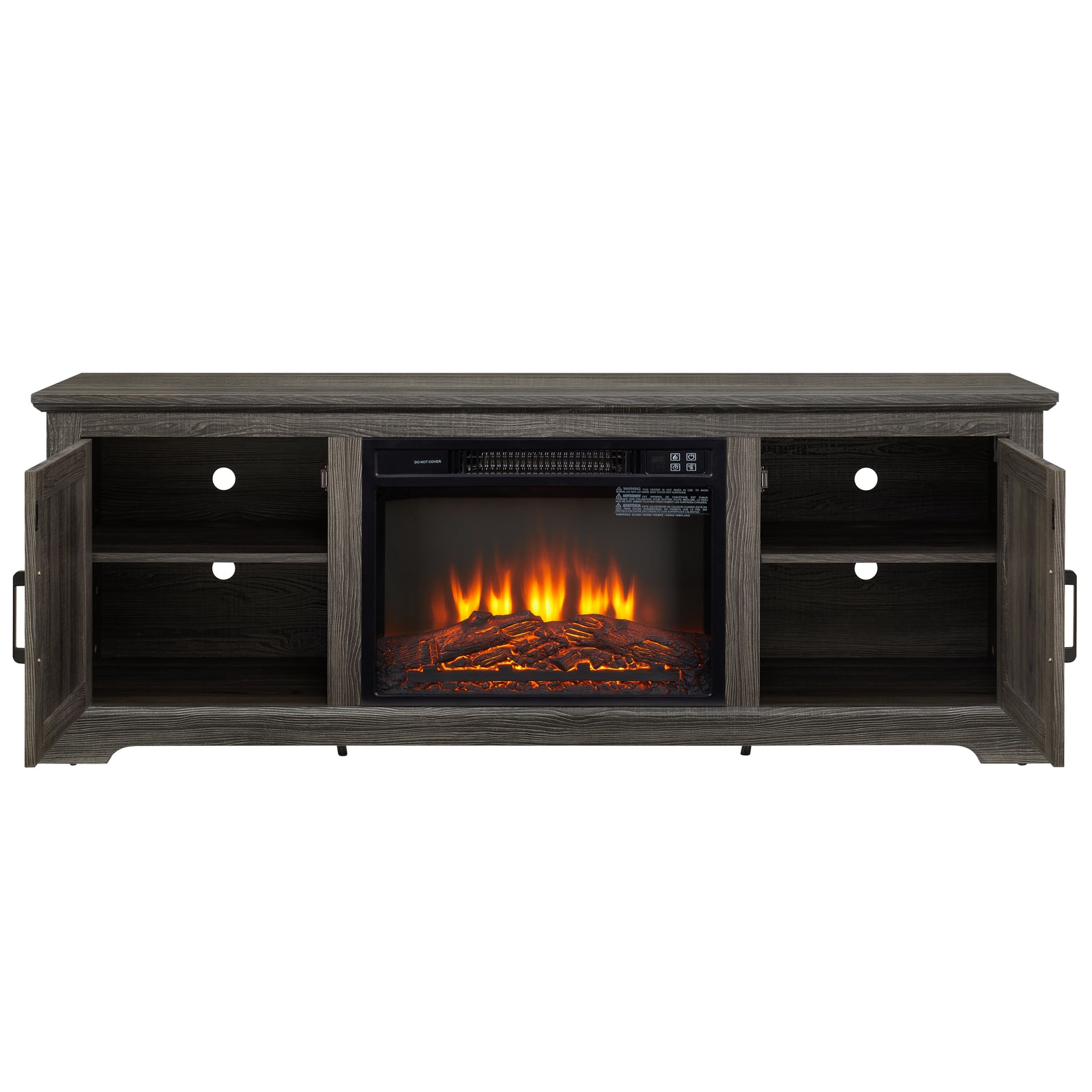 Nøordka Light TV Stand Default 65" Natural Gray Farmhouse Rattan TV Stand for TVs up to 70"