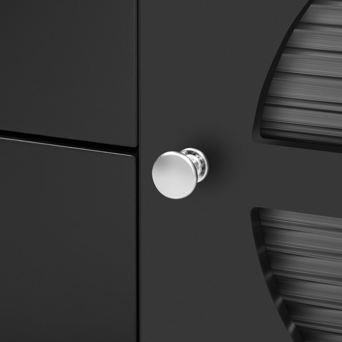 Nøordka Light TV Stand Default 70" Black Mid Century Modern TV Stand for TVs up to 75" with Fluted Glass