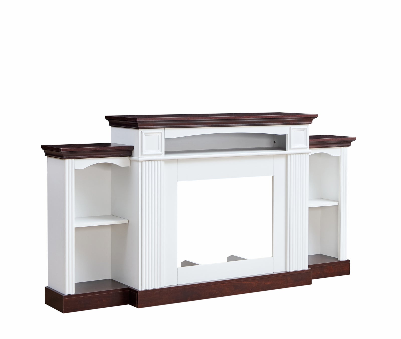 Nøordka Light TV Stand Default 70" White Cherry Electric Fireplace TV Stand for 70" TVs with 23" Mantel & Remote Control