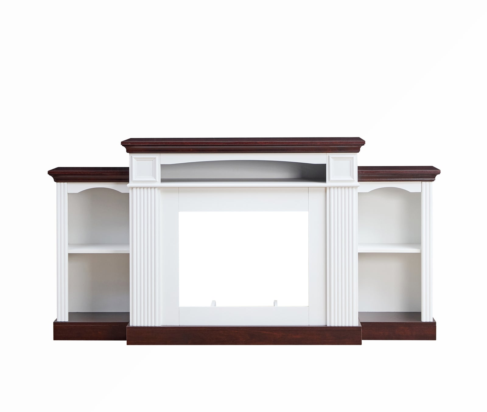 Nøordka Light TV Stand Default 70" White Cherry Electric Fireplace TV Stand for 70" TVs with 23" Mantel & Remote Control
