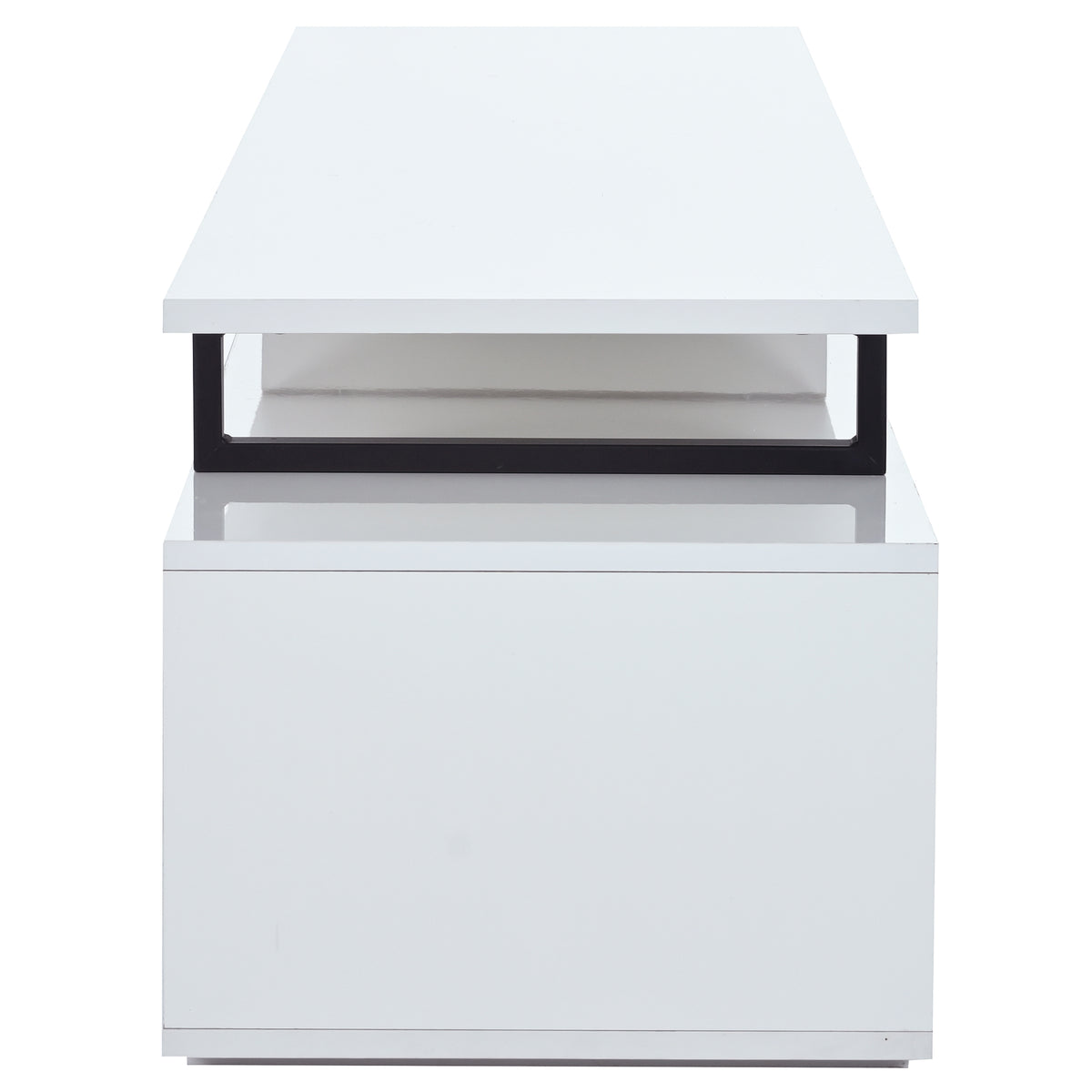 Nøordka Light TV Stand Default 70" White Mid Century Modern Extendable TV Stand for TVs up to 100"