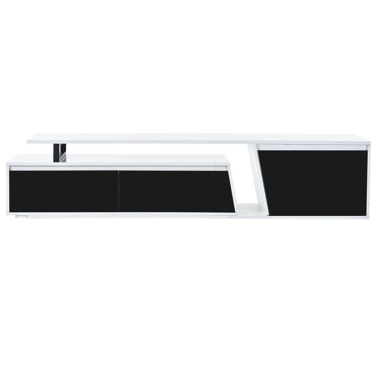 Nøordka Light TV Stand Default 70" White Mid Century Modern Extendable TV Stand for TVs up to 100"