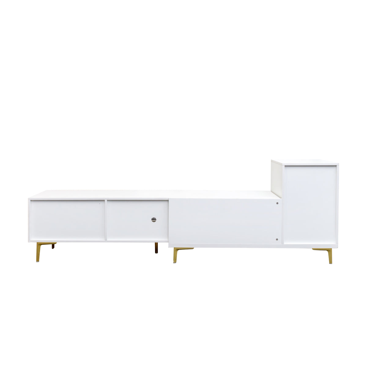 Nøordka Light TV Stand Default 70" White Wood Extendable TV Stand &amp; Entertainment Center