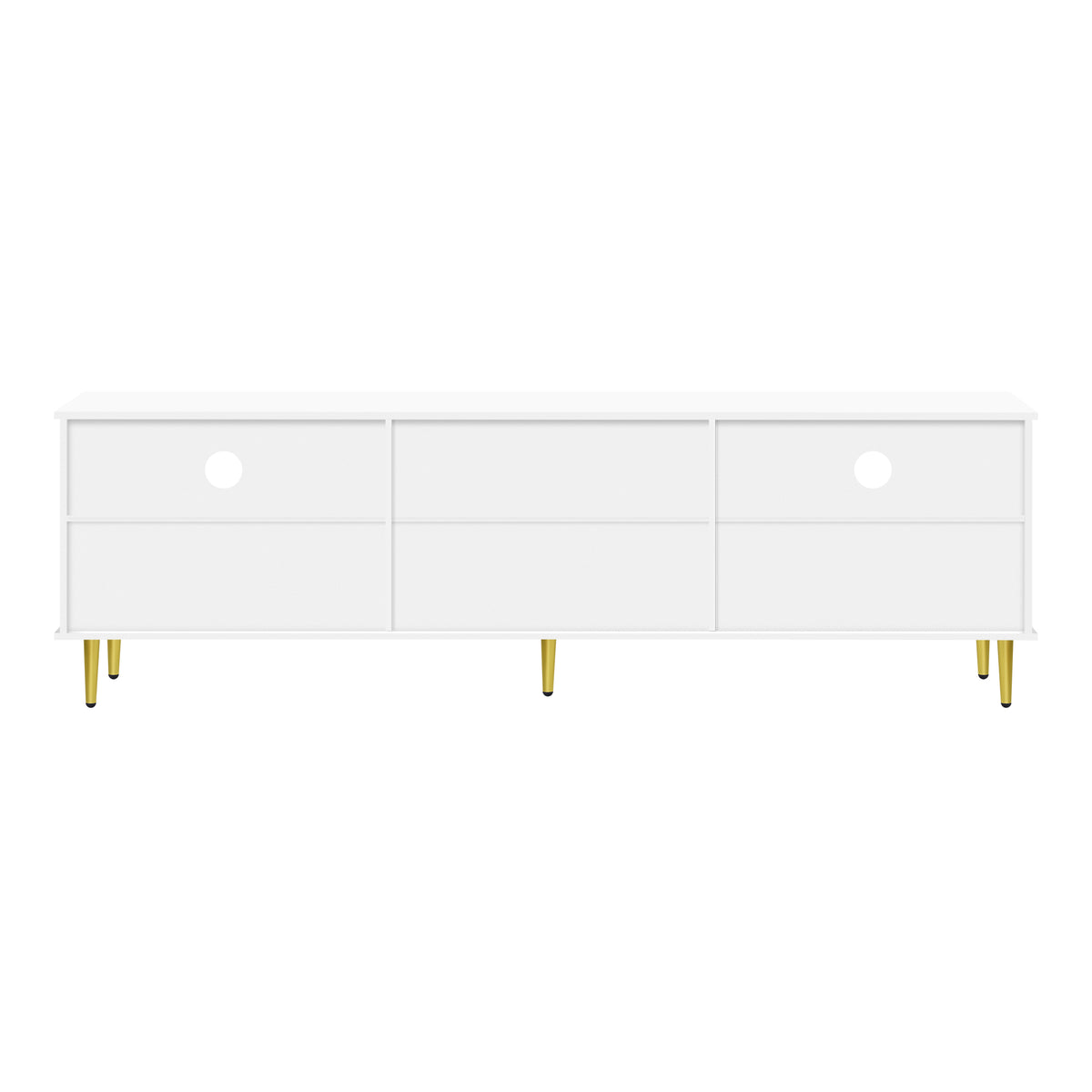 Nøordka Light TV Stand Default 80" White Mid Century Modern TV Stand with Fluted Glass Doors for TVs up to 80"