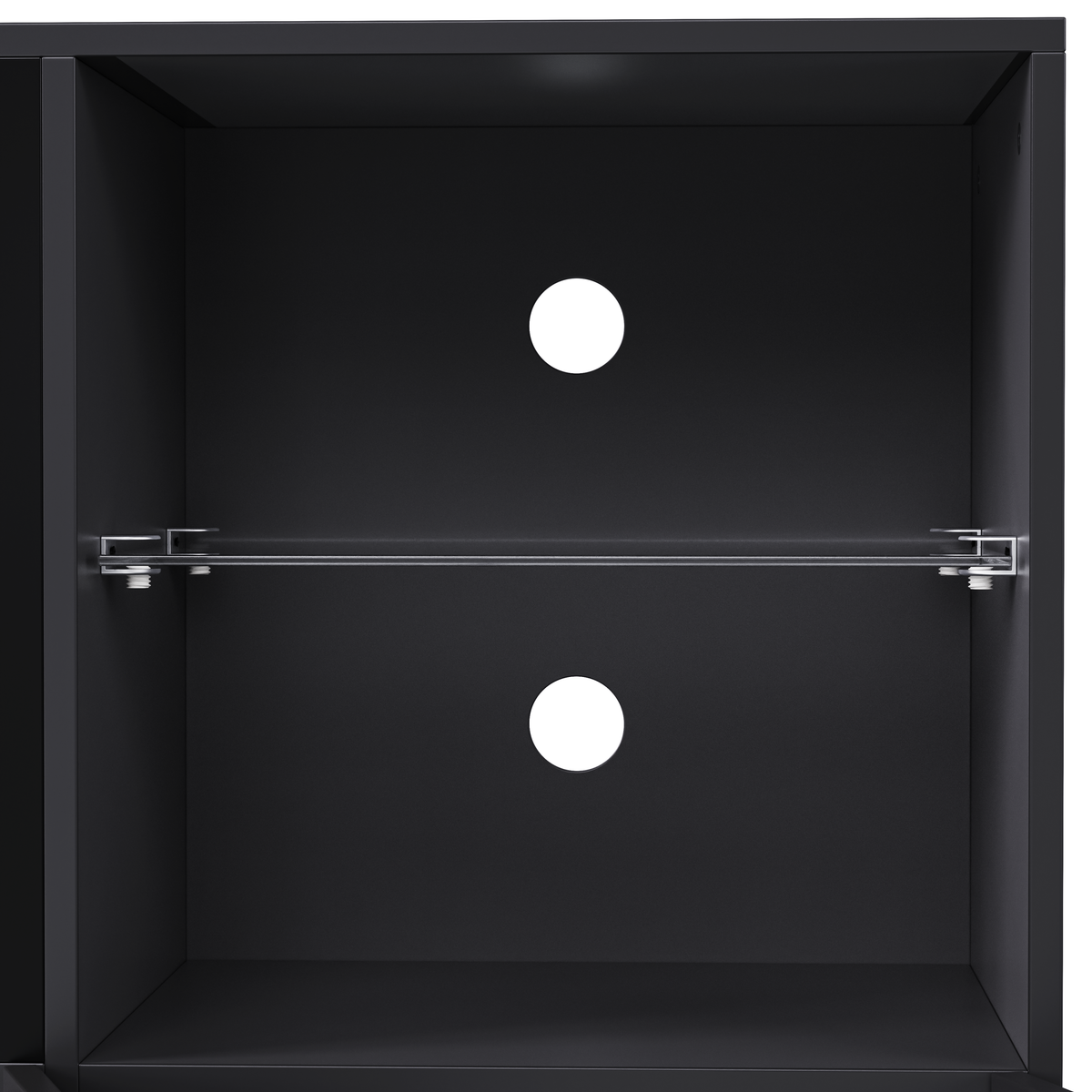 Nøordka Light TV Stand Default Black Mid Century Modern TV Stand with 35" Display Fireplace with LED Lighting for TVs up to 75"