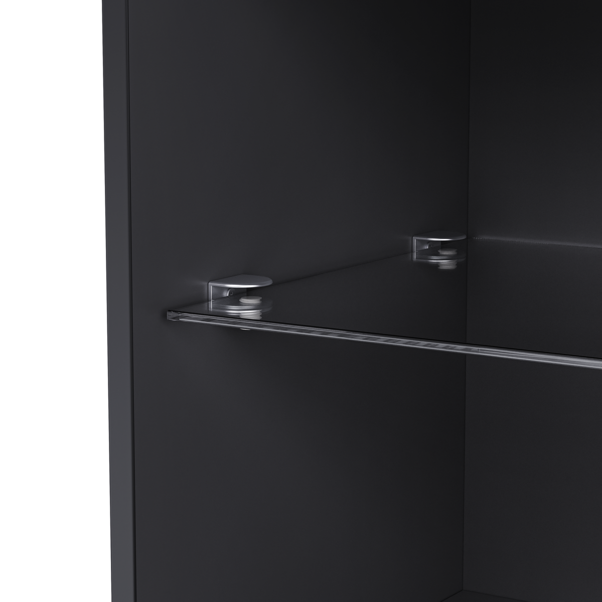 Nøordka Light TV Stand Default Black Mid Century Modern TV Stand with 35" Display Fireplace with LED Lighting for TVs up to 75"