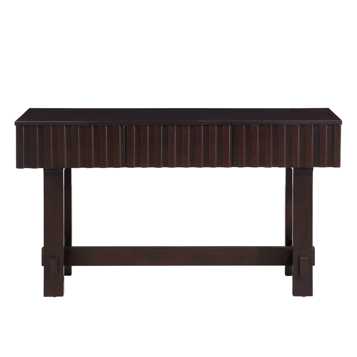 Nøordka Light TV Stand Default Mid Century Modern 52" Espresso Sofa Table with Storage Drawers