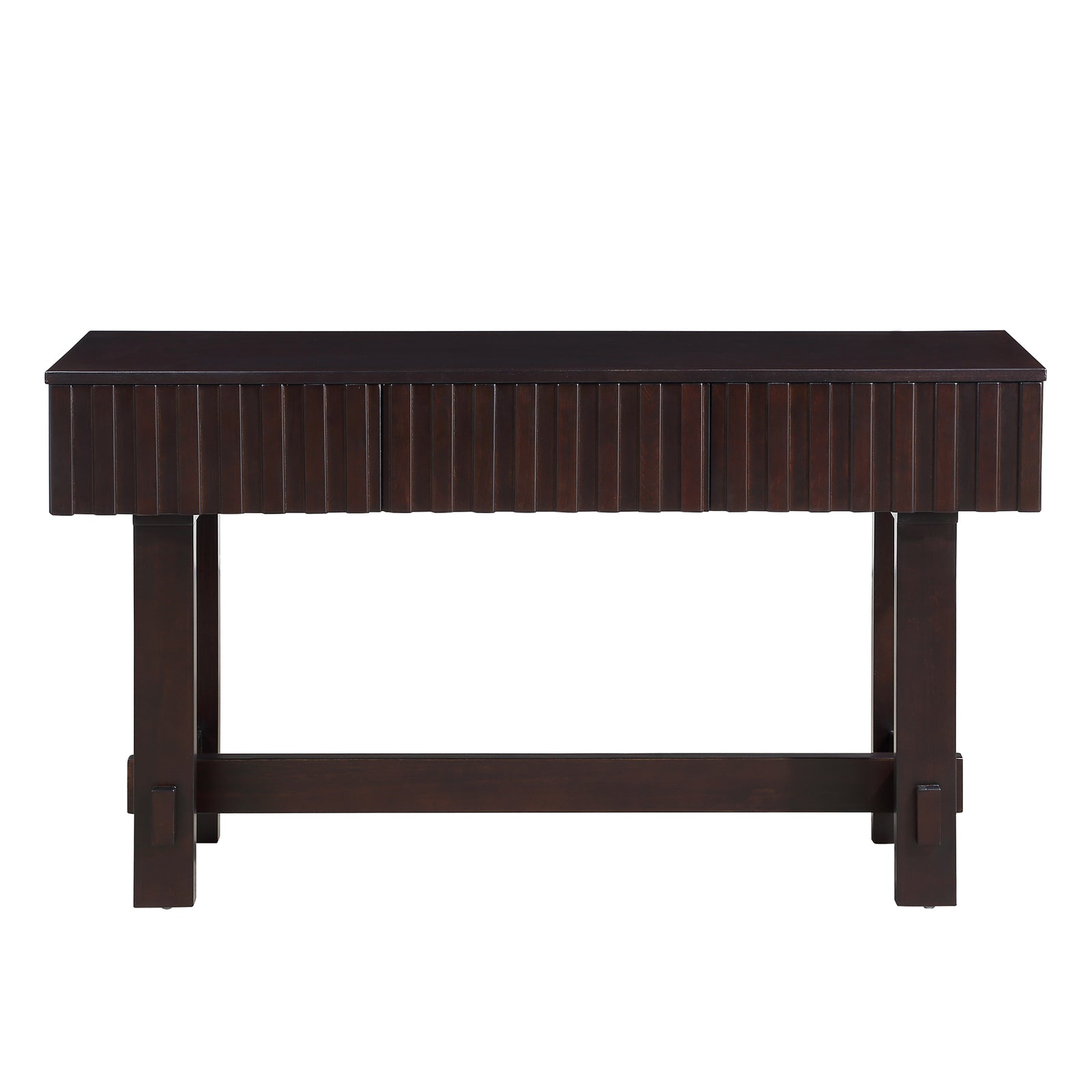 Nøordka Light TV Stand Default Mid Century Modern 52" Espresso Sofa Table with Storage Drawers