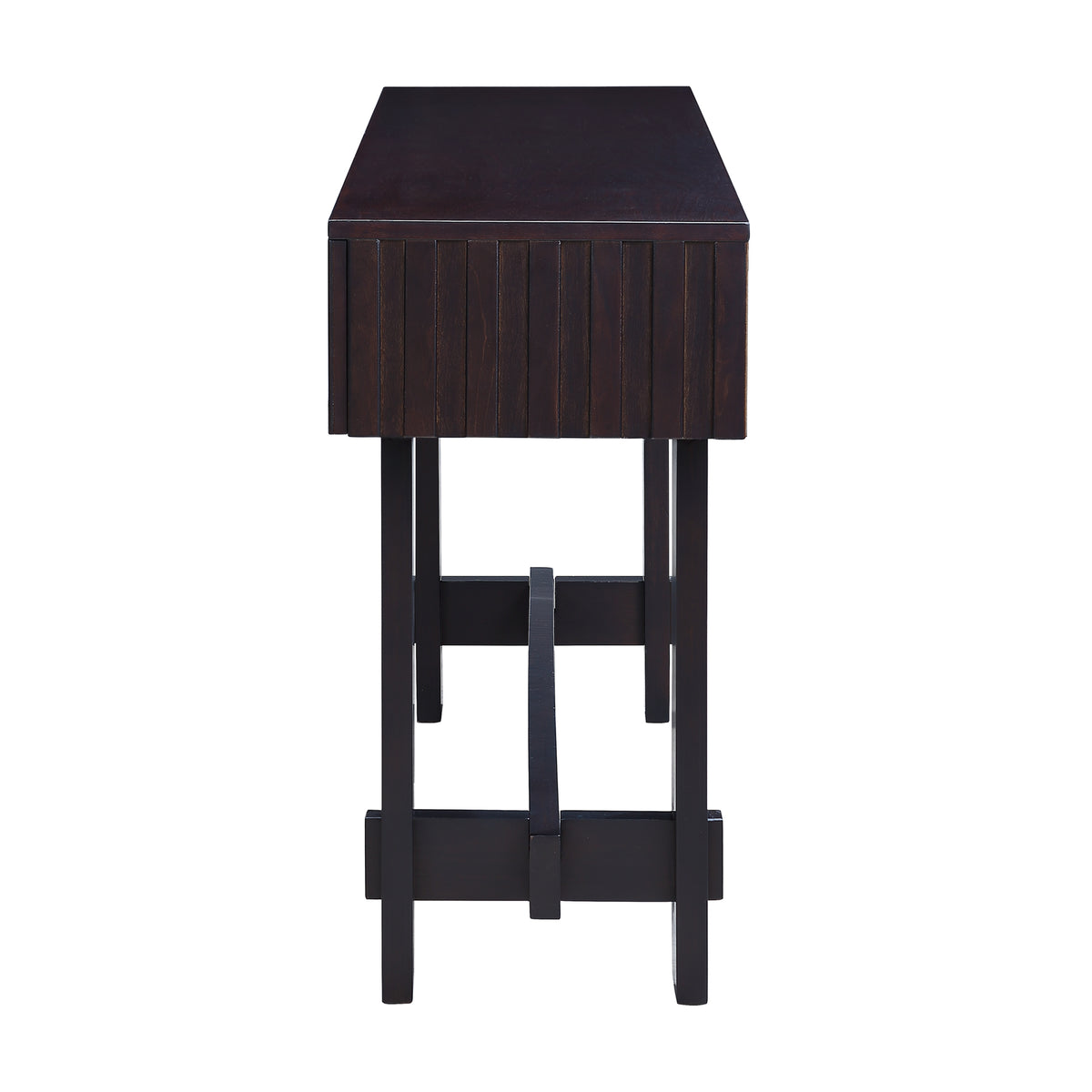 Nøordka Light TV Stand Default Mid Century Modern 52" Espresso Sofa Table with Storage Drawers