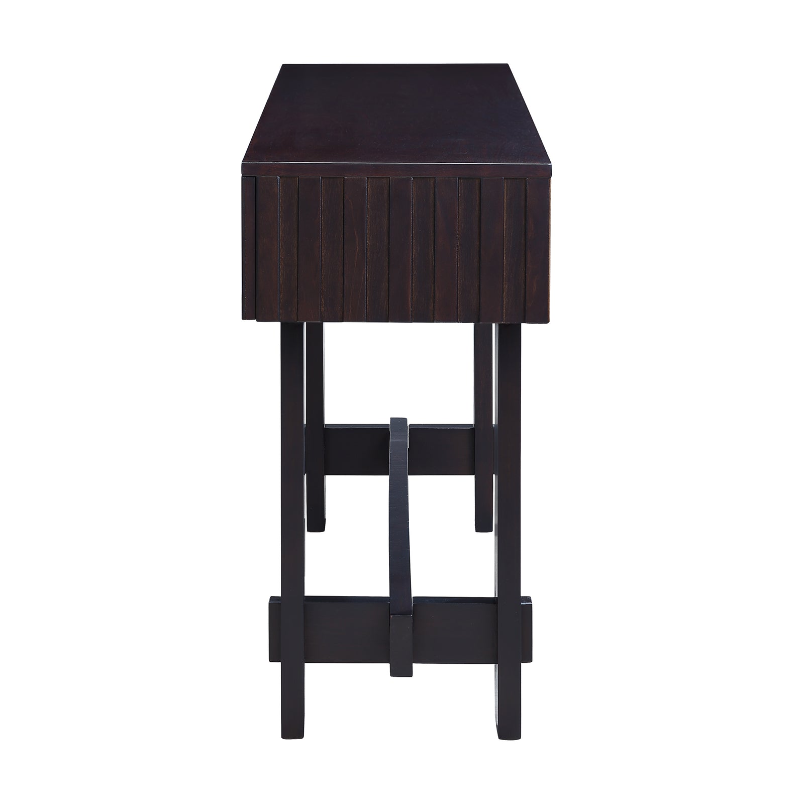 Nøordka Light TV Stand Default Mid Century Modern 52" Espresso Sofa Table with Storage Drawers