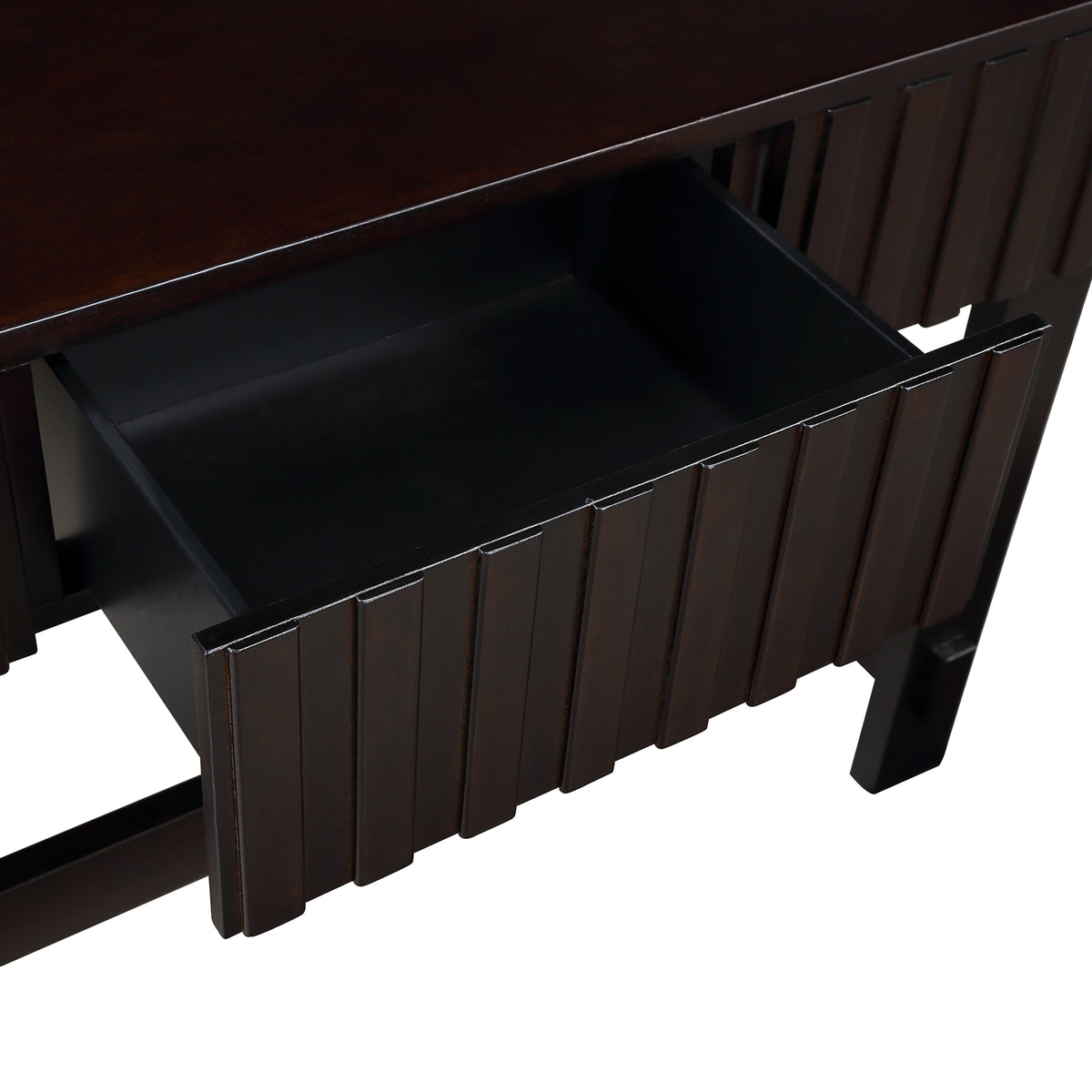 Nøordka Light TV Stand Default Mid Century Modern 52" Espresso Sofa Table with Storage Drawers