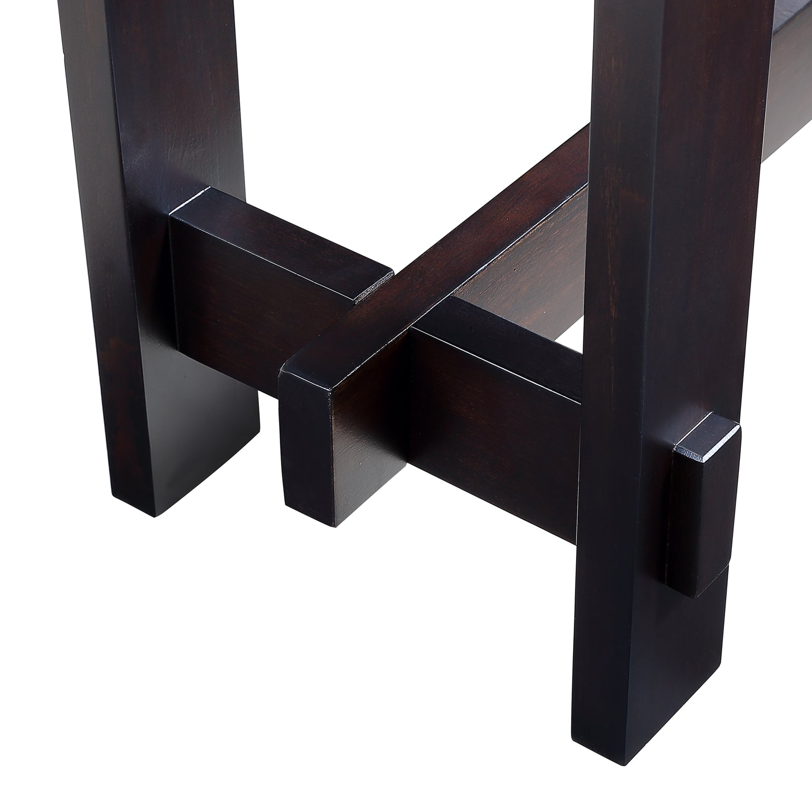 Nøordka Light TV Stand Default Mid Century Modern 52" Espresso Sofa Table with Storage Drawers