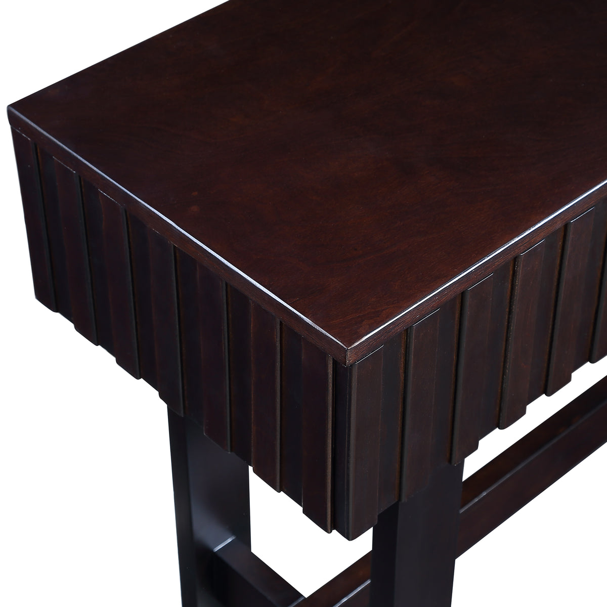 Nøordka Light TV Stand Default Mid Century Modern 52" Espresso Sofa Table with Storage Drawers