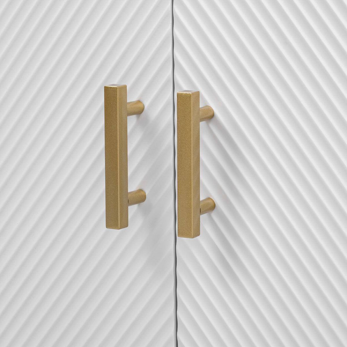 Nøordka Light TV Stand Default White Mid Century Modern TV Stand for TVs Up to 70" with Metal Base