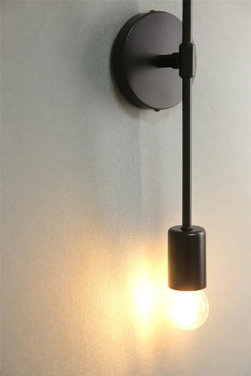 Nøordka Light Wall Light Fixtures Black Iron Frame Double Head Indoor Wall Light Fixture