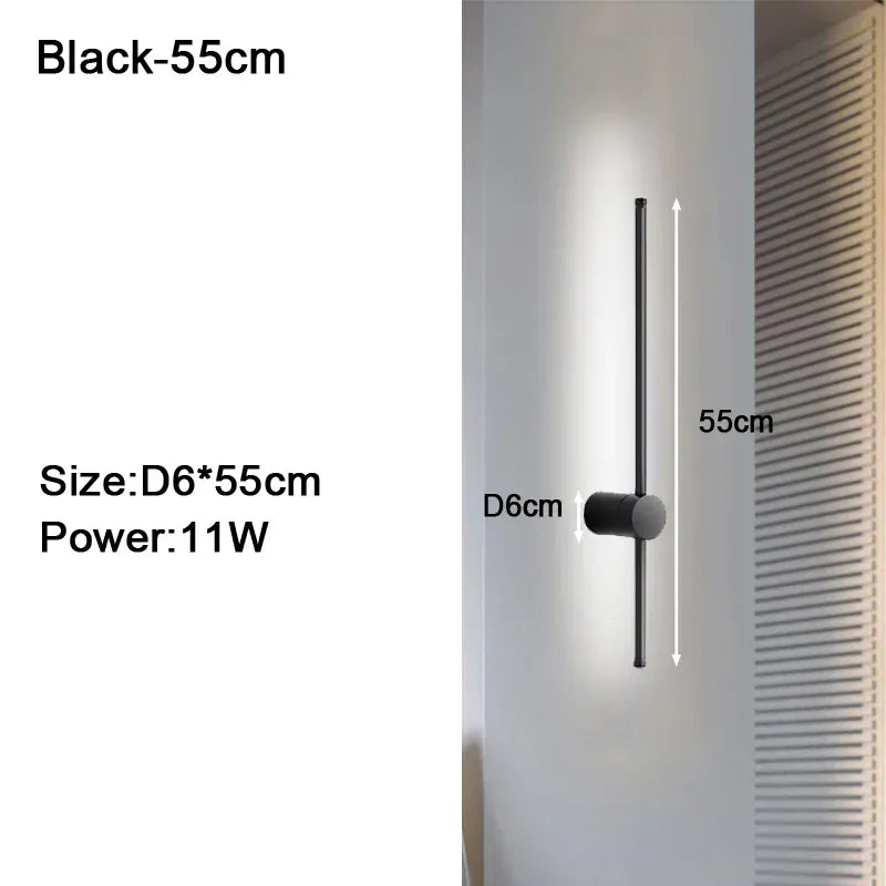 Nøordka Light Wall Light Fixtures Black – Non-Dimmable – 22" / Warm White 3000K 360° Rotatable Touch Dimmable LED Wall Sconce for Bedside & Living Spaces