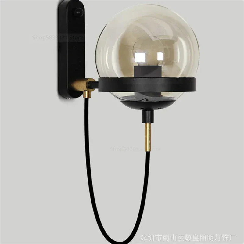 Nøordka Light Wall Light Fixtures Black / Use Your Own Vintage Glass Globe Modern Wall Lamp Light Fixture
