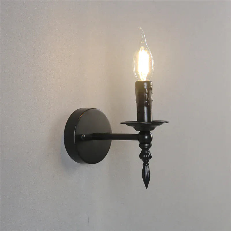 Nøordka Light Wall Light Fixtures Black Vintage Iron Art Wall Lamp Light Fixture
