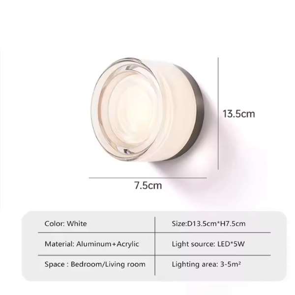 Nøordka Light Wall Light Fixtures Clear Light - Dimple / Warm White Minimal Jelly Jar & Dimple Wall Sconce Light