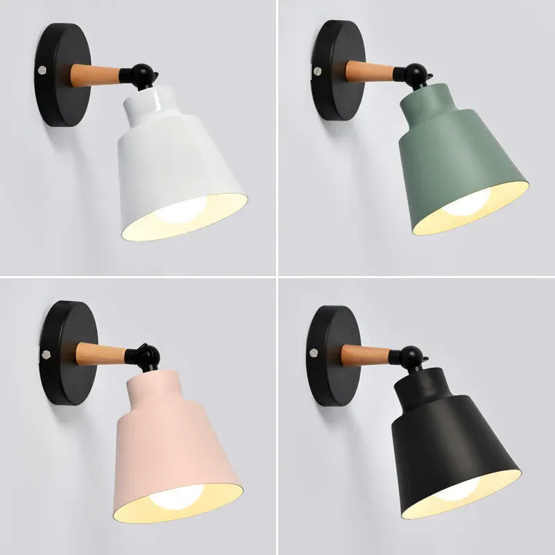 Nøordka Light Wall Light Fixtures Colorful Nordic Solid Wood Wall Lamp Lighting Fixture