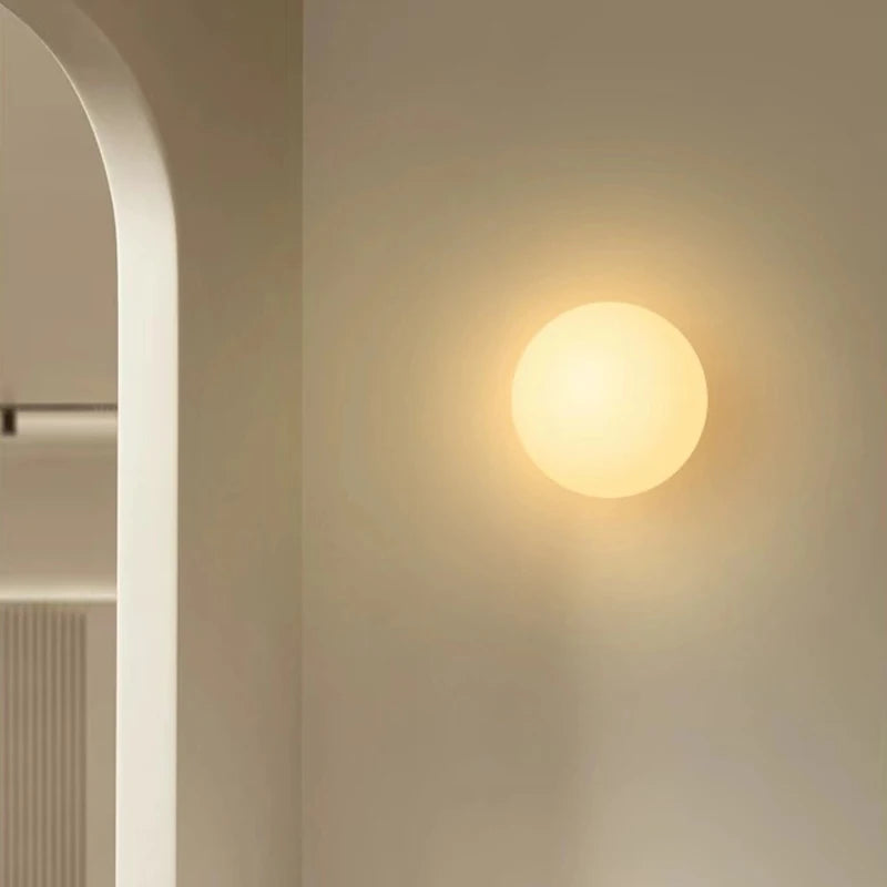 Nøordka Light Wall Light Fixtures Concealed Base Glass Wall Lamps In Frosted or Gloss