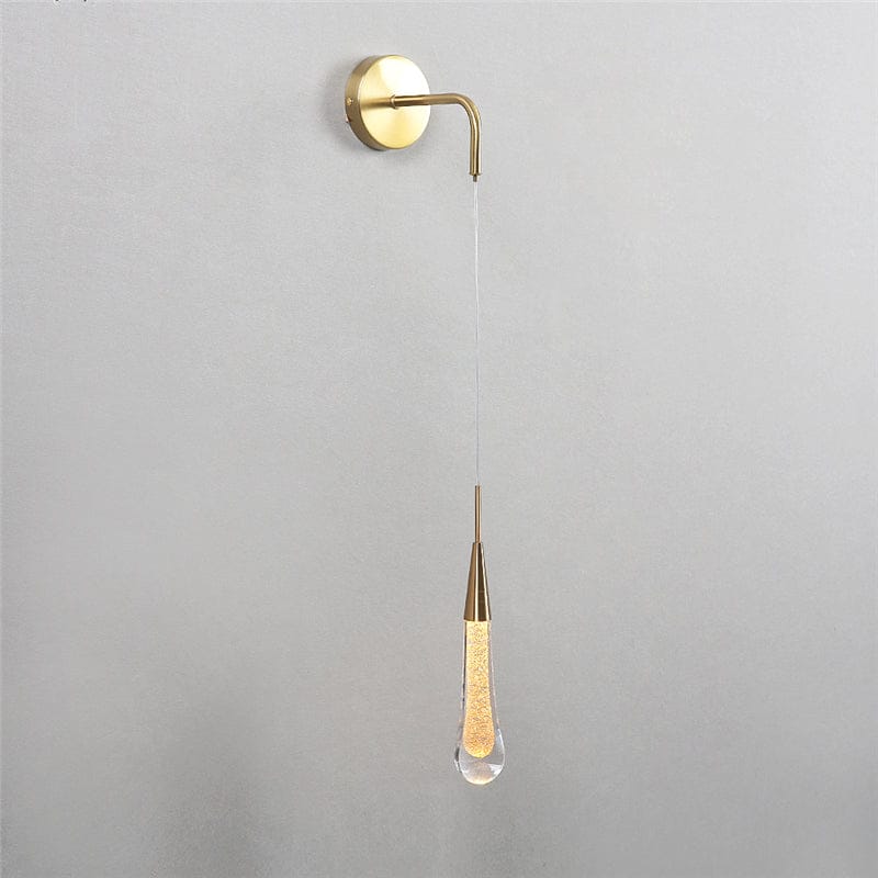 Nøordka Light Wall Light Fixtures Gold Droplet Shaped Wall Lamp Light Fixture