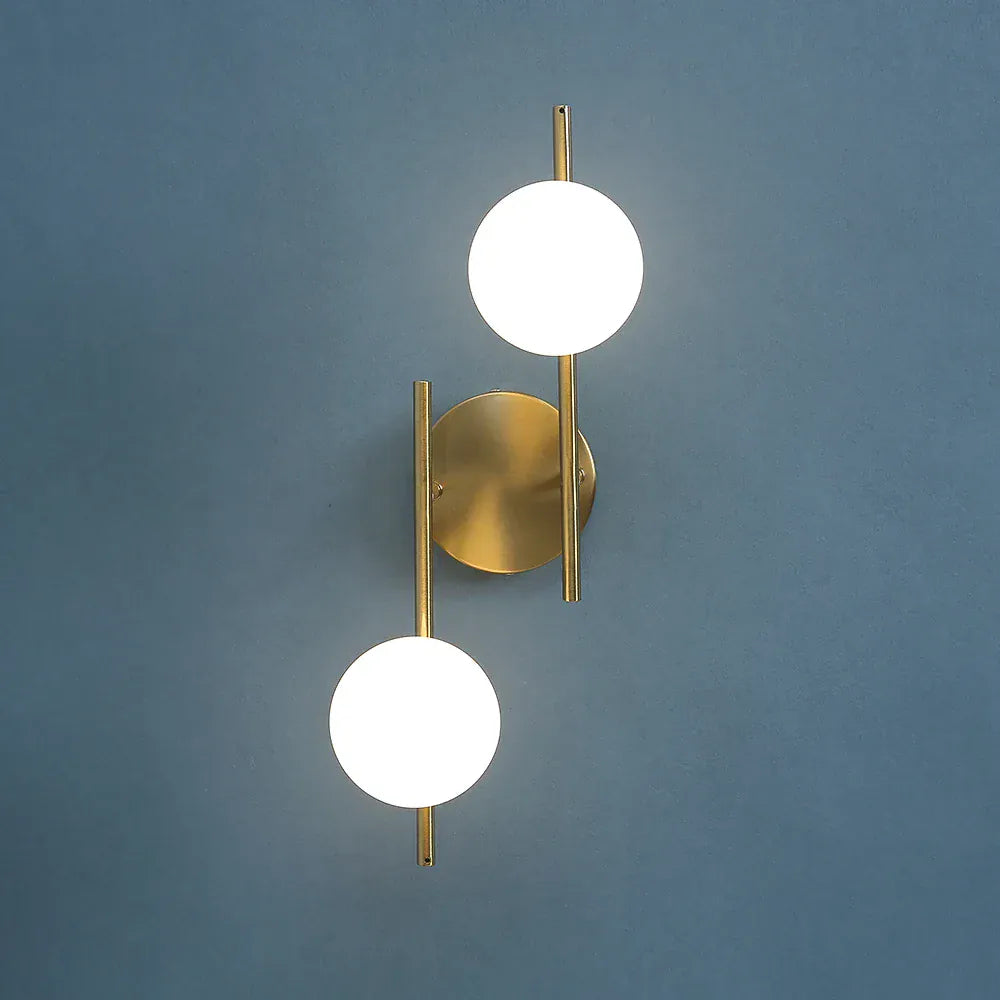Nøordka Light Wall Light Fixtures Gold Modern Glass Ball Wall Sconce Lighting Fixture