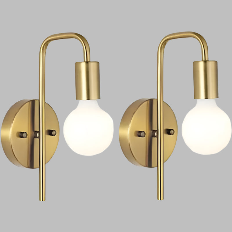Nøordka Light Wall Light Fixtures Gold Simple Nordic Energy Effecient Black &amp; Gold Iron Wall Light