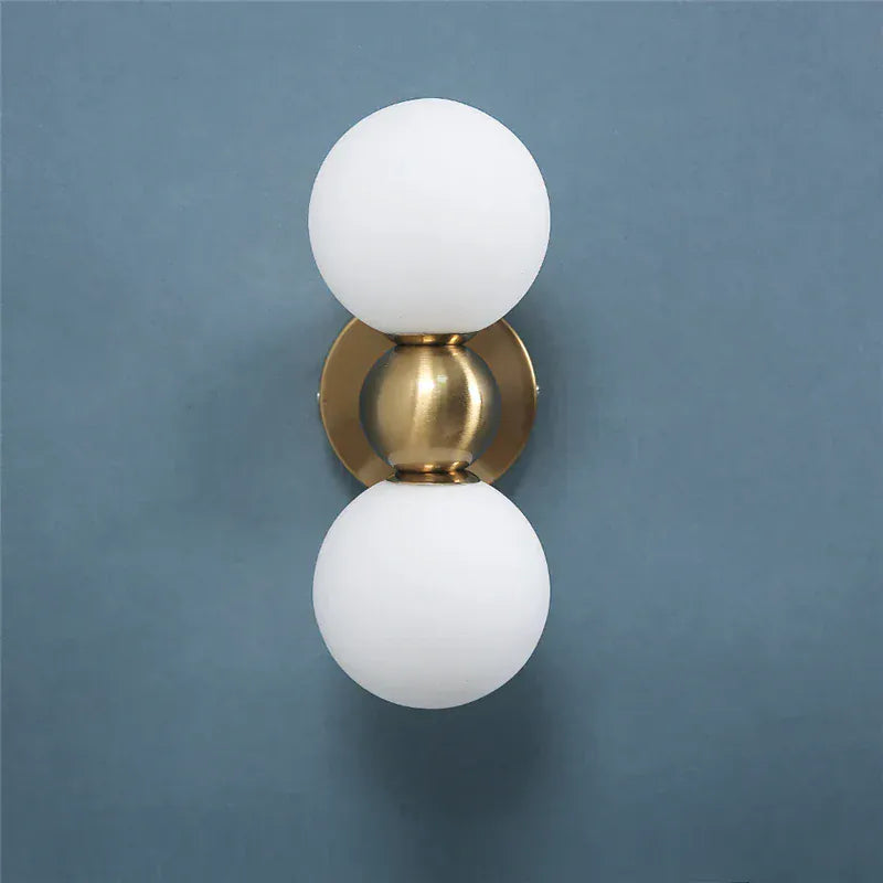 Nøordka Light Wall Light Fixtures Golden Contemporary Glass Ball Wall Light Fixture