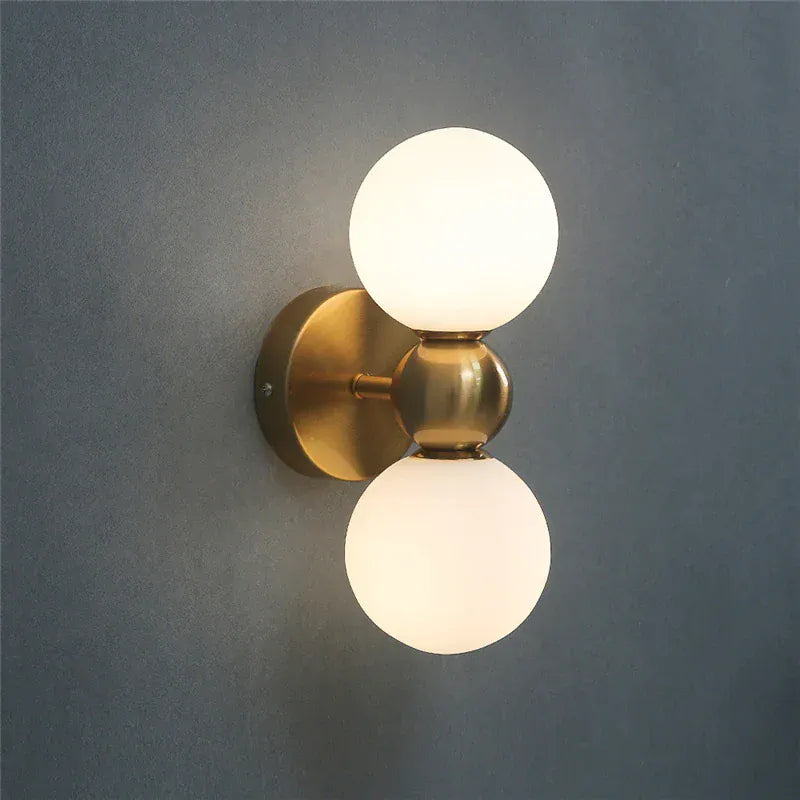 Nøordka Light Wall Light Fixtures Golden Contemporary Glass Ball Wall Light Fixture