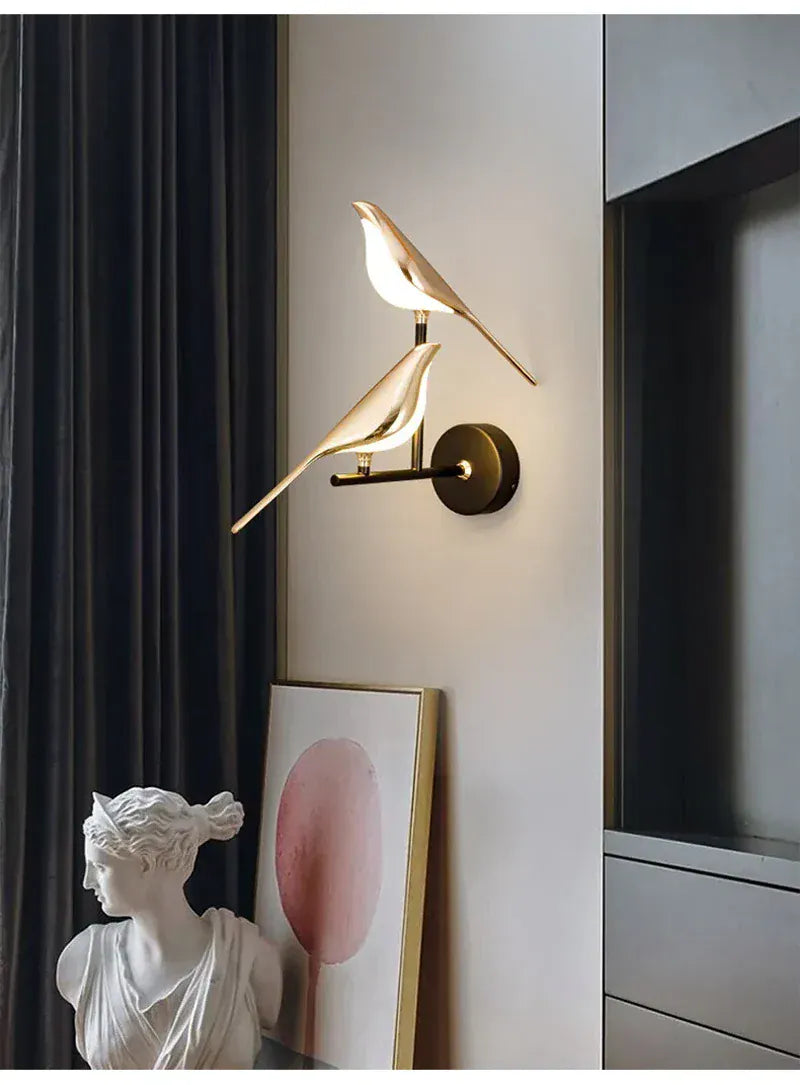 Nøordka Light Wall Light Fixtures Golden Magpie Wall Sconce Light Fixture