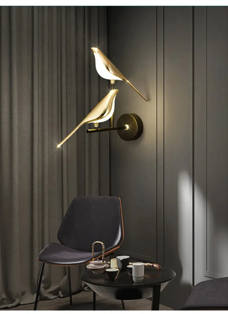 Nøordka Light Wall Light Fixtures Golden Magpie Wall Sconce Light Fixture