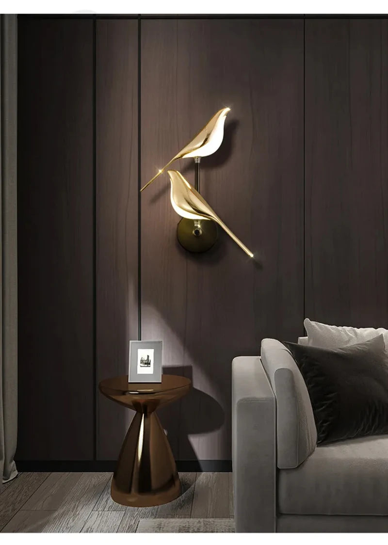 Nøordka Light Wall Light Fixtures Golden Magpie Wall Sconce Light Fixture