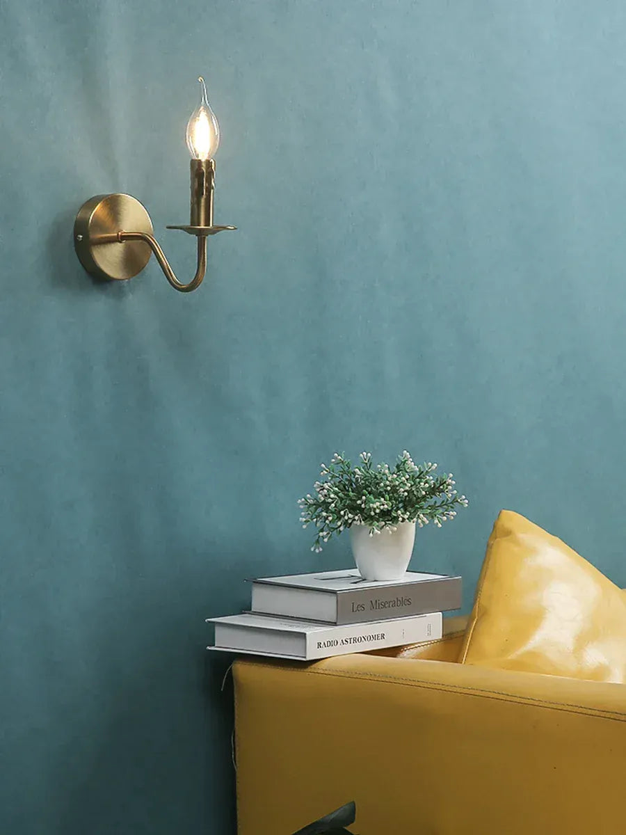 Nøordka Light Wall Light Fixtures Iron Frame Egg Glass Ball Indoor Wall Lamp in Gold or Black