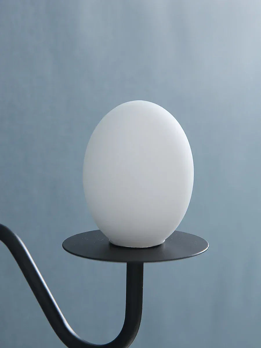 Nøordka Light Wall Light Fixtures Iron Frame Egg Glass Ball Indoor Wall Lamp in Gold or Black