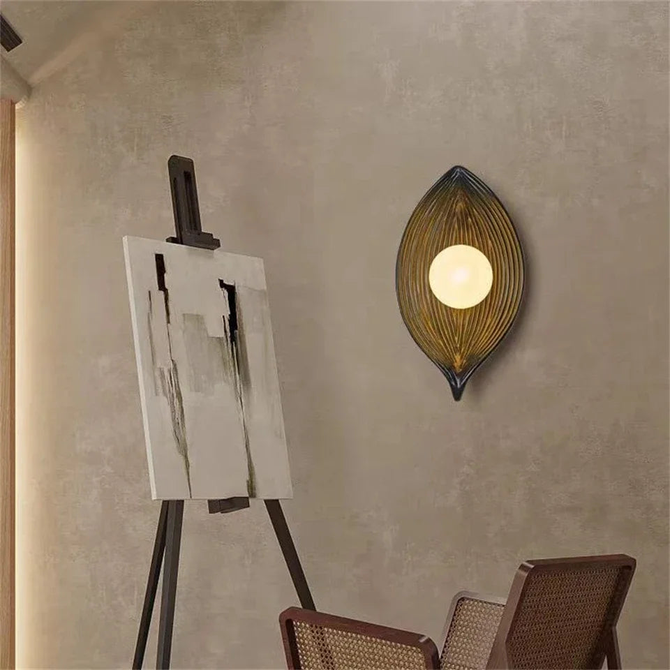 Nøordka Light Wall Light Fixtures Leaf Shade Wall Lamp Light Fixture