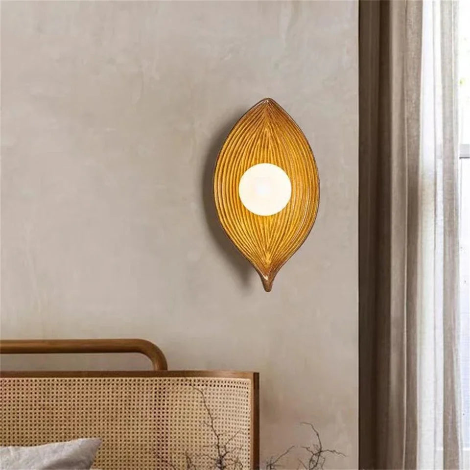 Nøordka Light Wall Light Fixtures Leaf Shade Wall Lamp Light Fixture