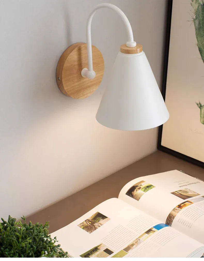 Nøordka Light Wall Light Fixtures Macaron Solid Wood Wall Lamp Lighting Fixture