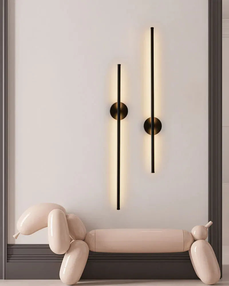 Nøordka Light Wall Light Fixtures Modern Black 360° Rotatable LED Wall Lamp with Touch Switch