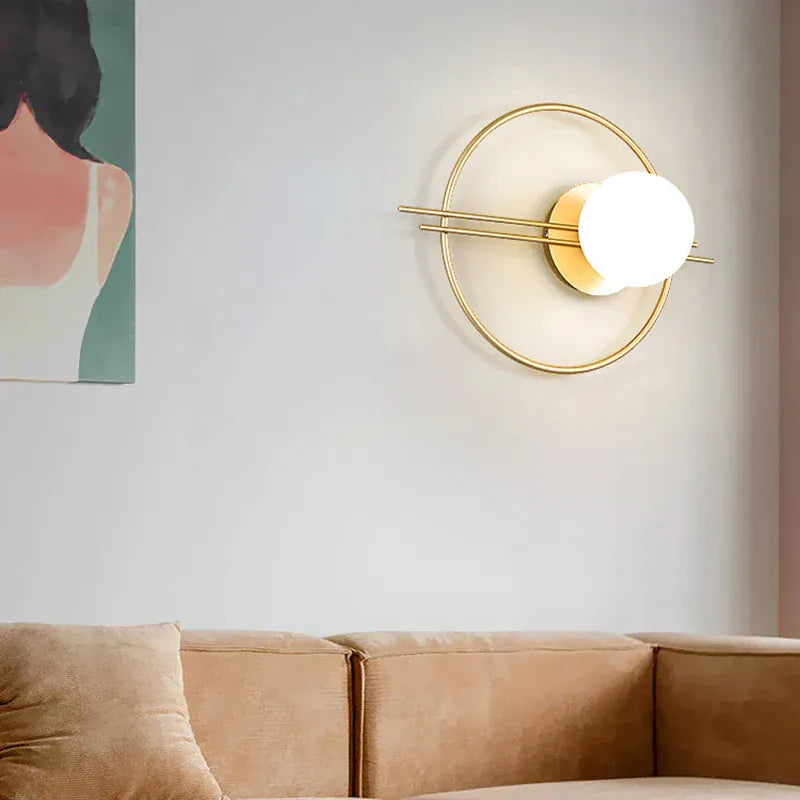 Nøordka Light Wall Light Fixtures Modern Glass Ball Bedside Indoor LED Wall Lamp