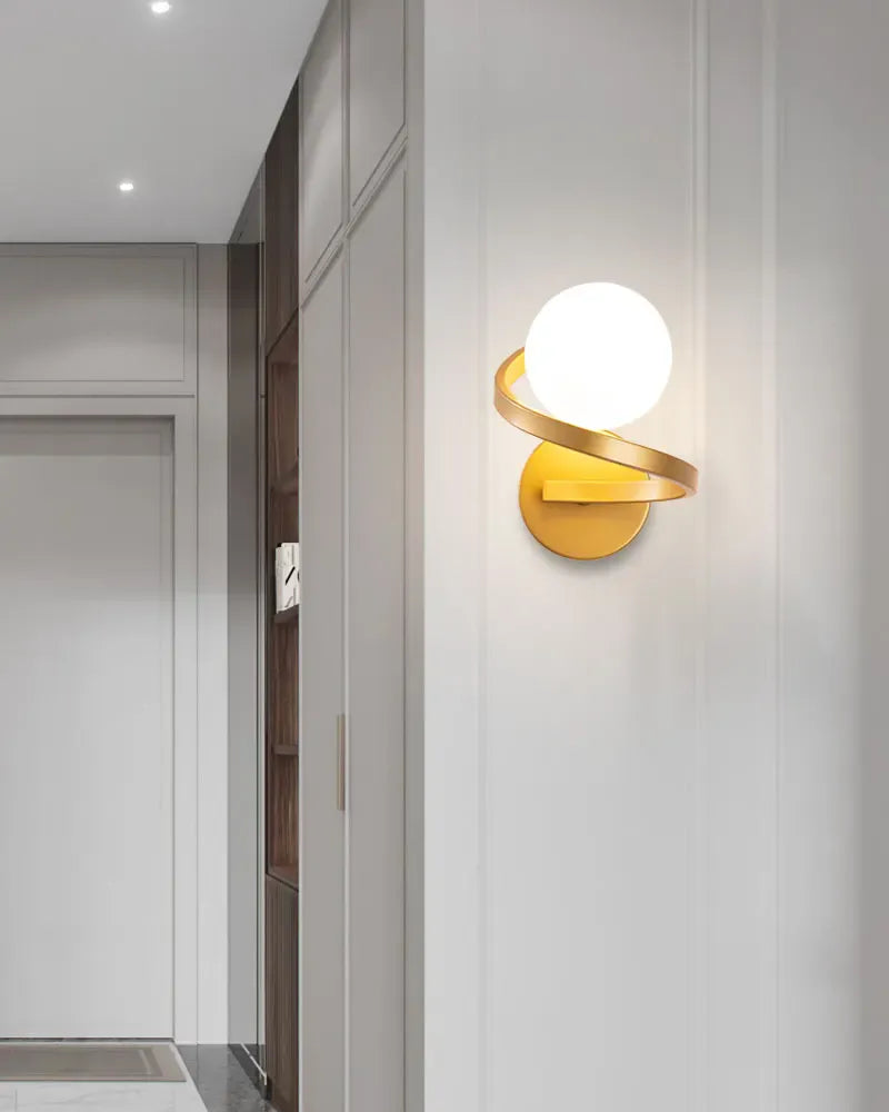 Nøordka Light Wall Light Fixtures Modern Globe Wall Sconce Light Fixture in Black or Gold