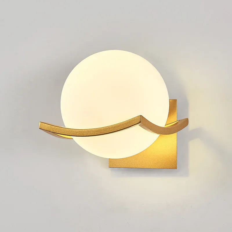 Nøordka Light Wall Light Fixtures Modern Gold Glass Ball Indoor Wall Light