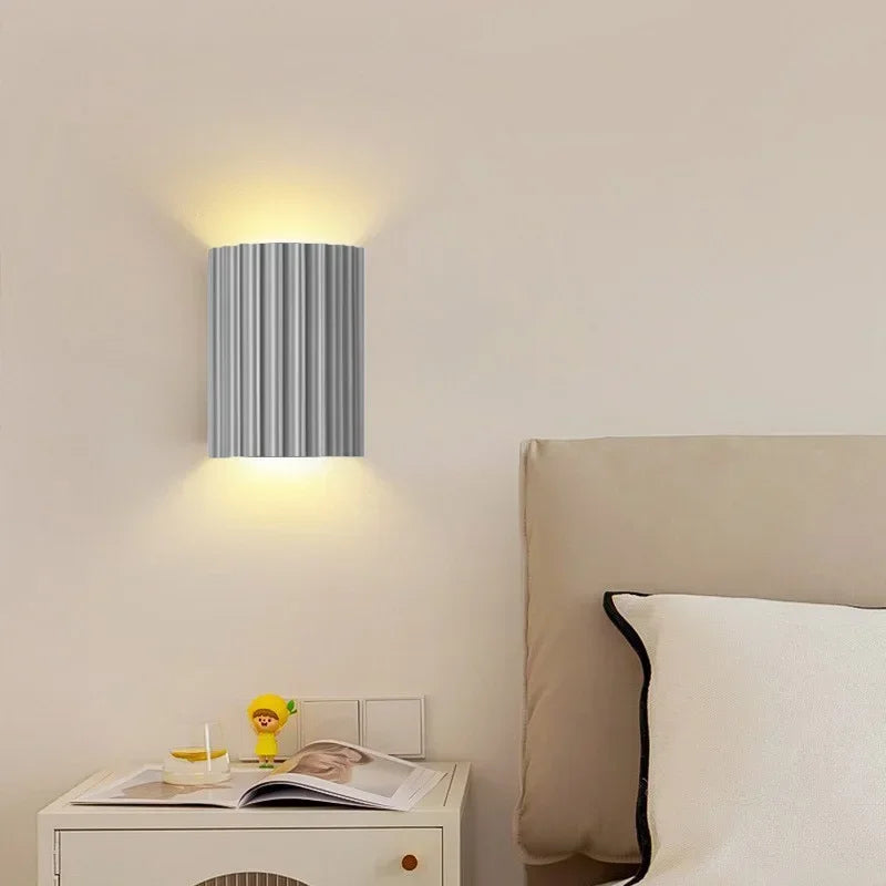 Nøordka Light Wall Light Fixtures Nordic Corrugated Resin Wall Lamp