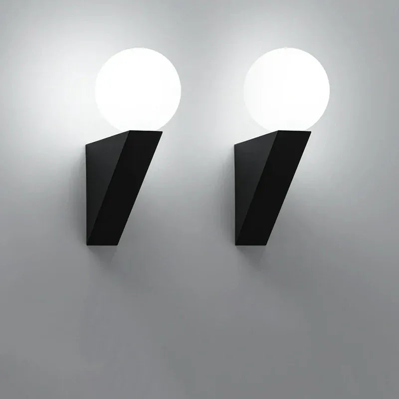 Nøordka Light Wall Light Fixtures Nordic Glass Ball Indoor Wall Lamp for Corridors & Bedsides