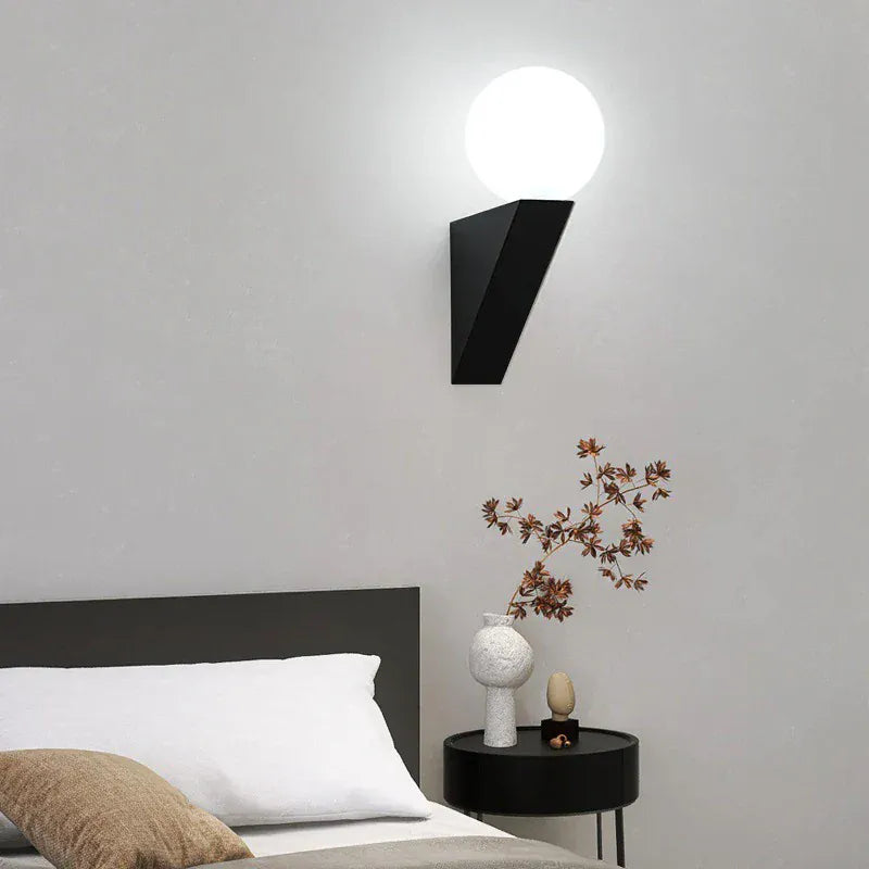 Nøordka Light Wall Light Fixtures Nordic Glass Ball Indoor Wall Lamp for Corridors & Bedsides
